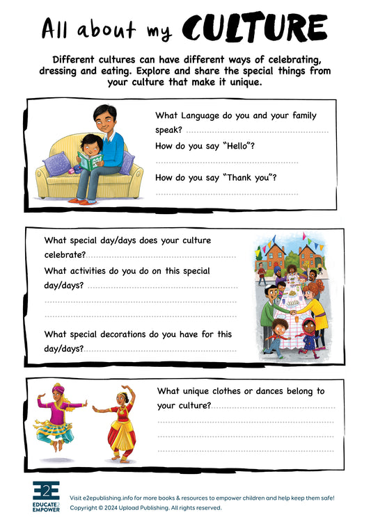 All About My Culture - Activity Sheet