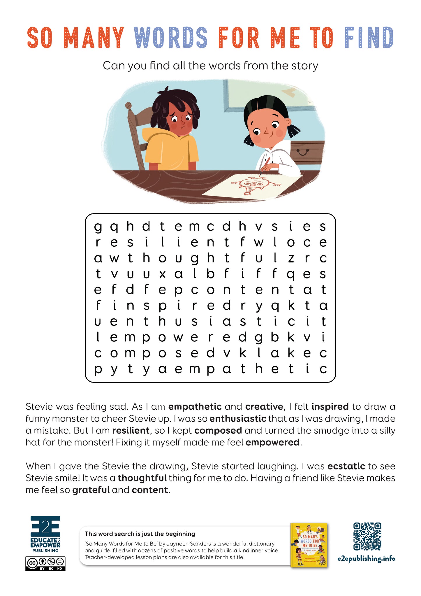 So Many Words for Me to Find - FREE Word Search Activity