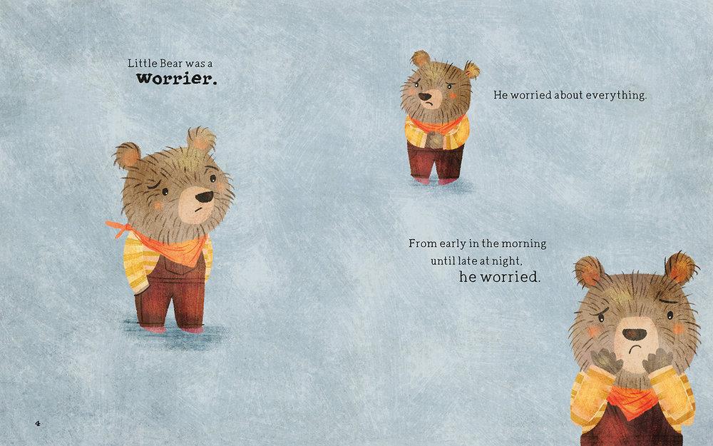 A page from the book 'How Big Are Your Worries Little Bear?' by Jayneen Sanders