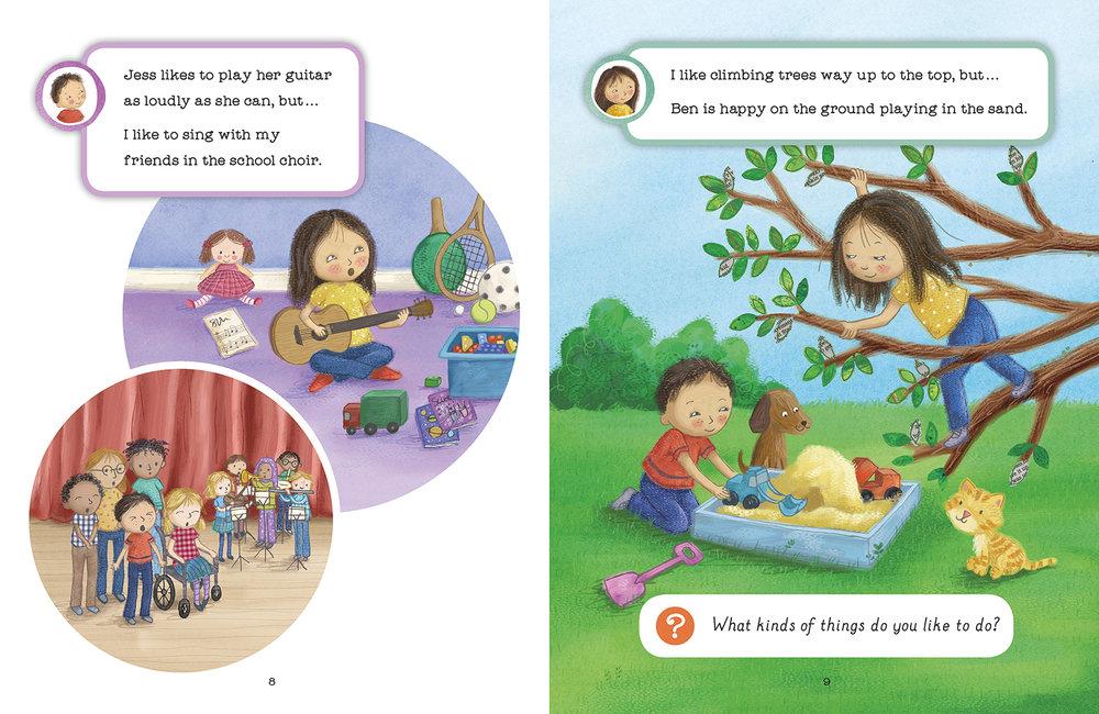 A page from the book 'No Difference Between Us' by Jayneen Sanders