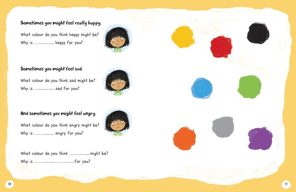 A page from the book 'Talking About Feelings' by Jayneen Sanders