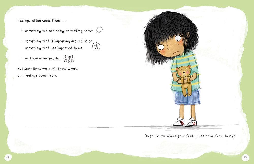 A page from the book 'Talking About Feelings' by Jayneen Sanders