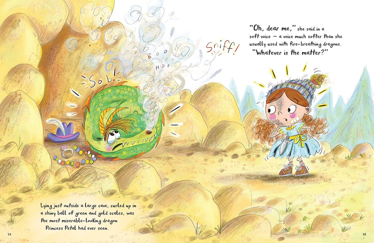 A page from the book 'The Not-So-Perfect Princess and the Not-So-Dreadful Dragon' by Jayneen Sanders