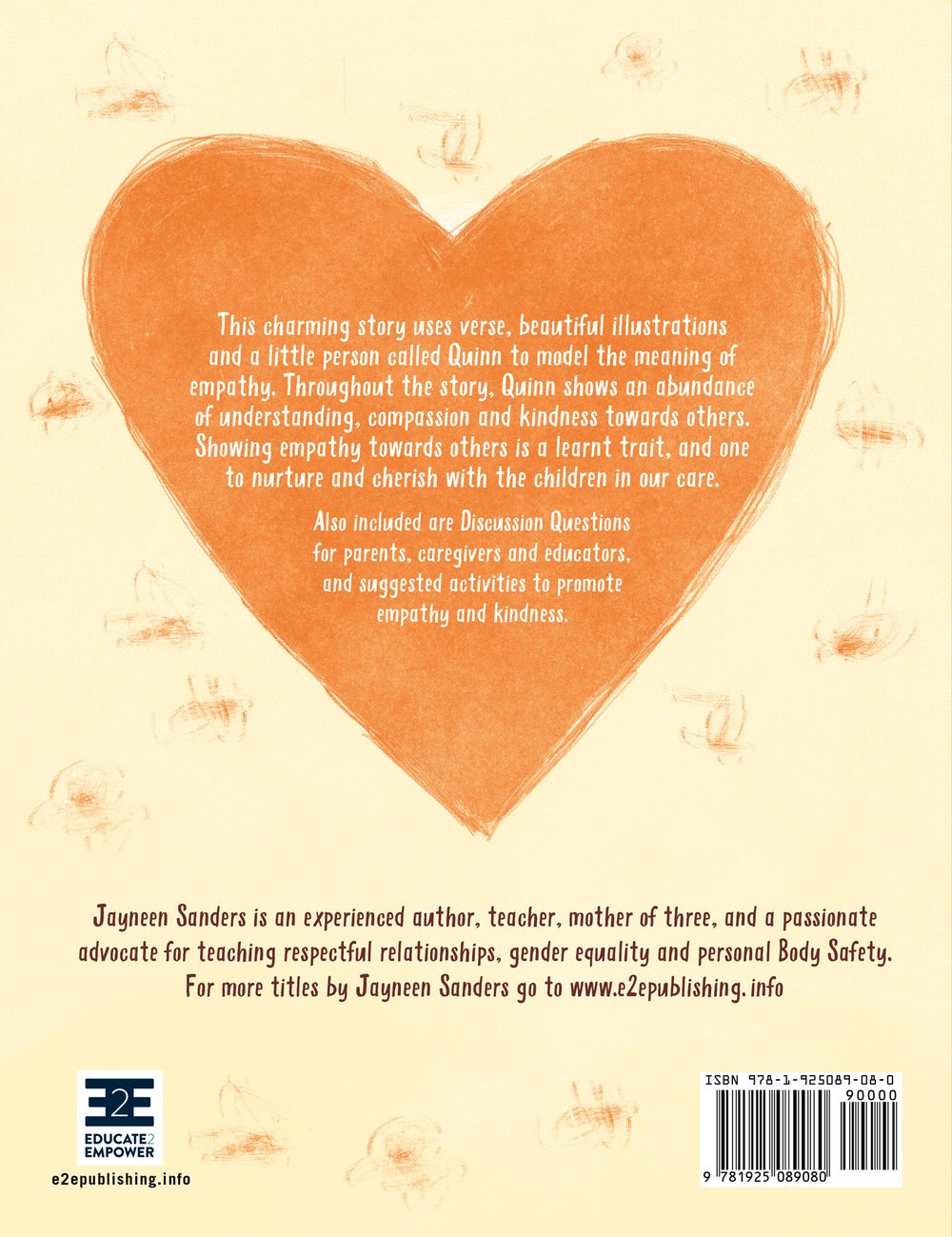 The back cover of the book โYou, Me and Empathyโ by Jayneen Sanders.