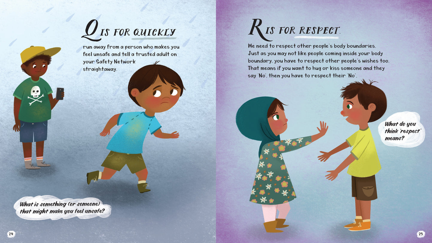 A page from the book 'ABC of Body Safety and Consent' by Jayneen Sanders