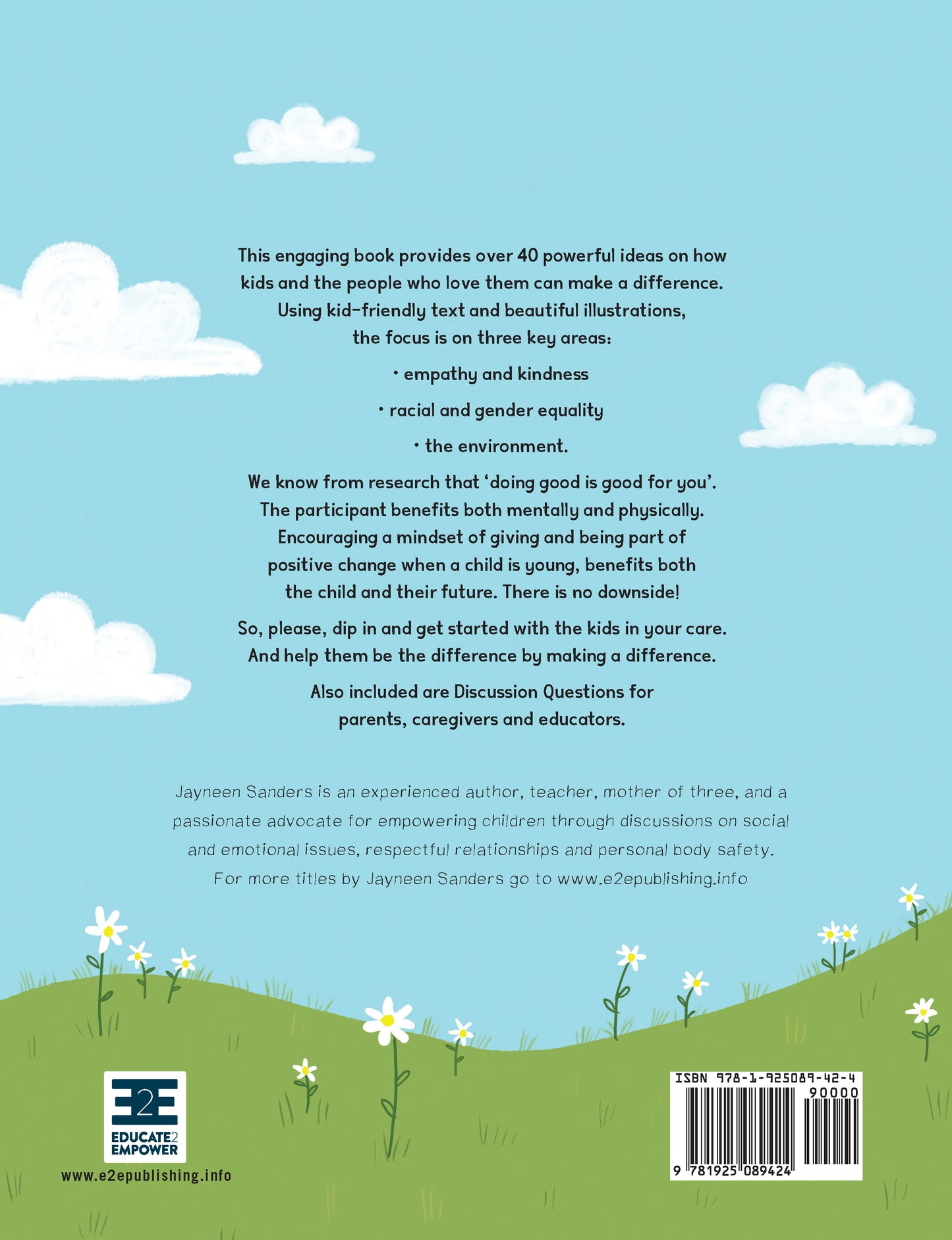 The cover of the book โBe the Differenceโ by Jayneen Sanders.