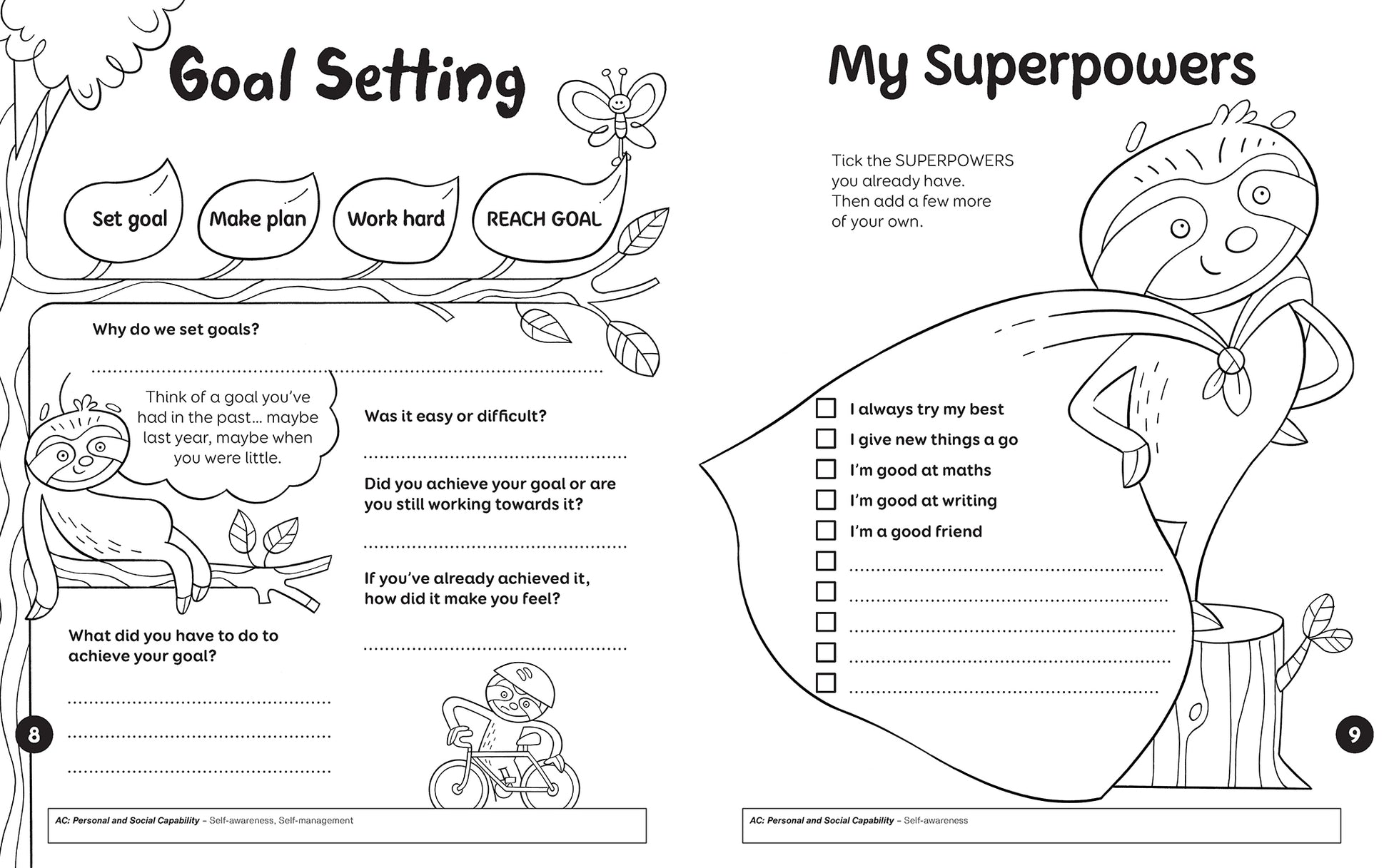 A page from the book 'My Mindfulness & Wellbeing Journal Year 3'