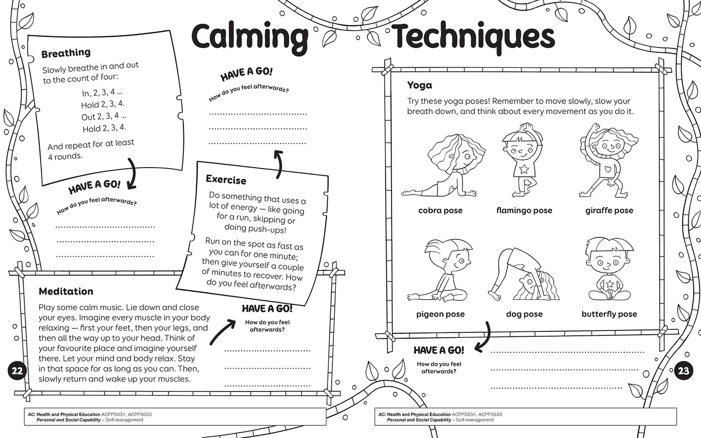 A page from the book 'My Mindfulness & Wellbeing Journal Year 3'