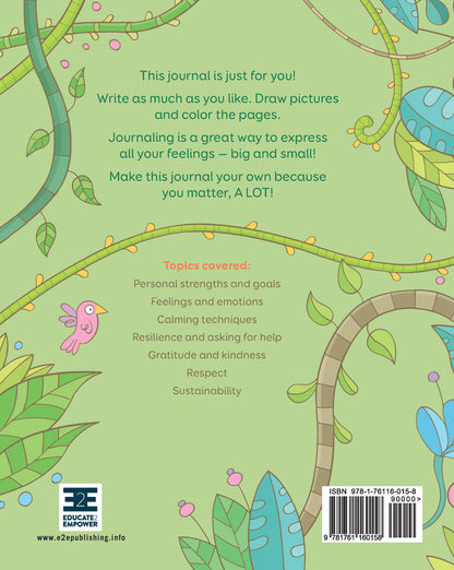 The back cover of the book ‘My Mindfulness & Well-Being Journal’