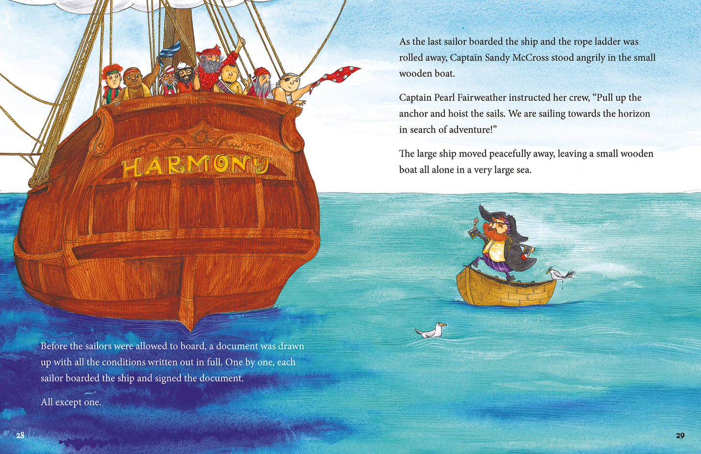 A page from the book 'Pearl Fairweather Pirate Captain' by Jayneen Sanders