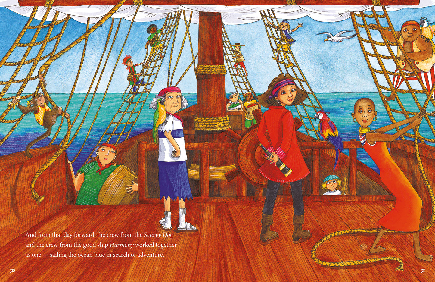 A page from the book 'Pearl Fairweather Pirate Captain' by Jayneen Sanders