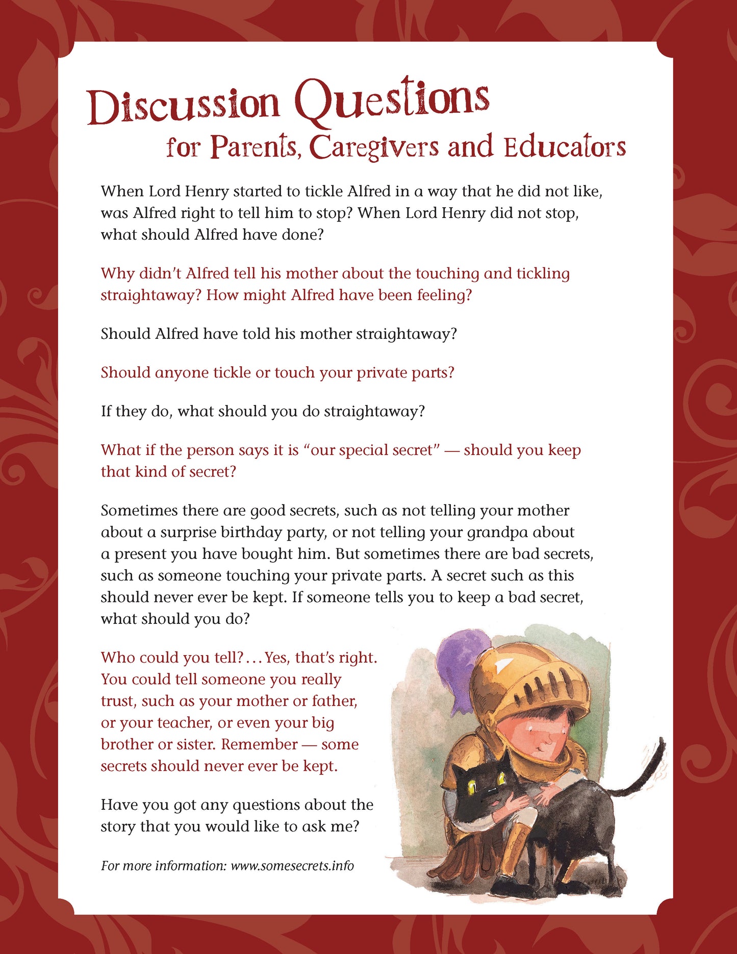 A page from the book 'Some Secrets Should Never Be Kept' by Jayneen Sanders