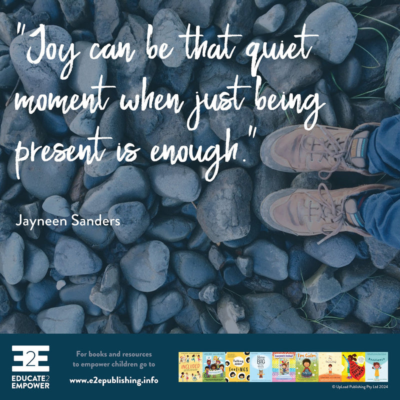 Joy can be that quiet moment when just being present is enough.