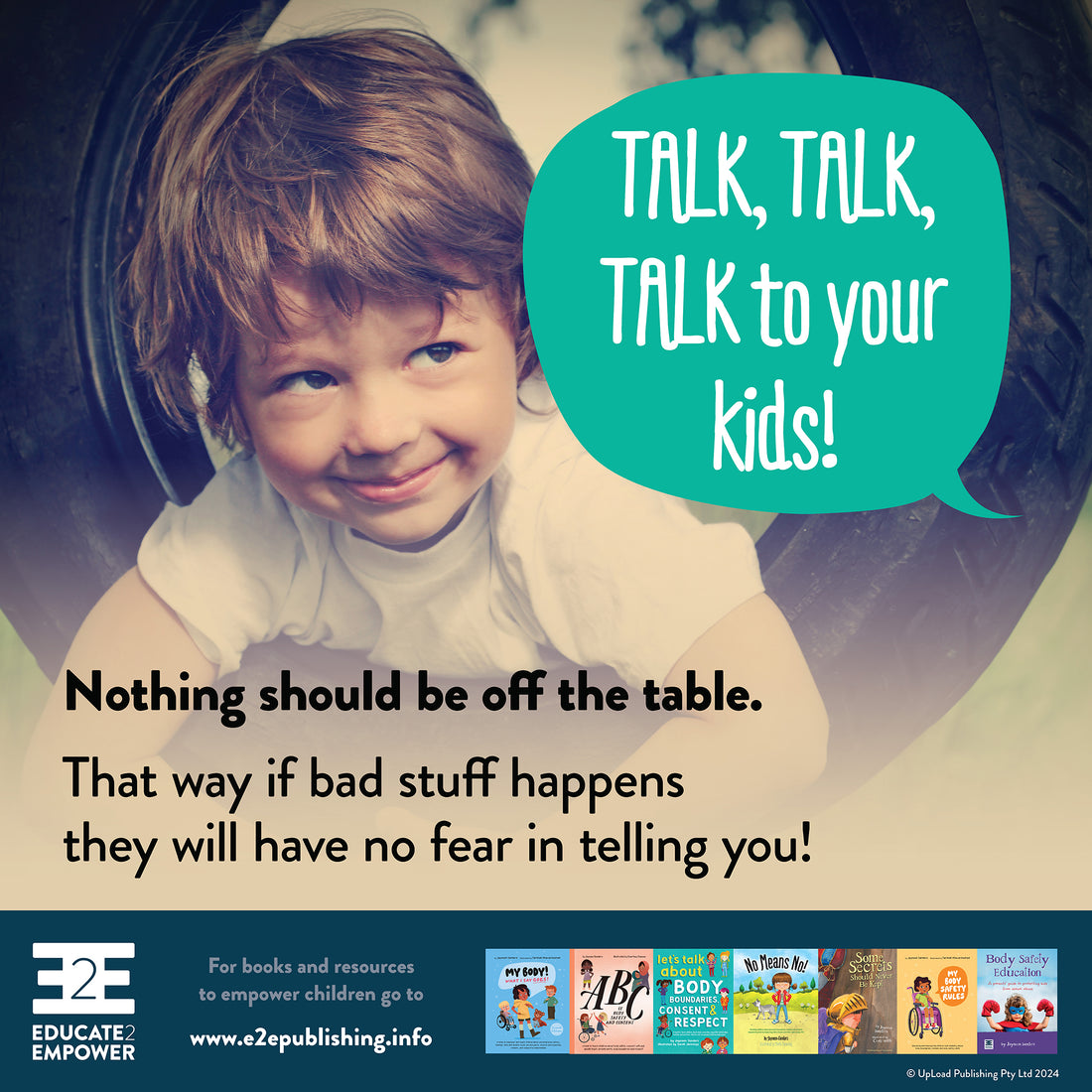 TALK, TALK, TALK to your kids!