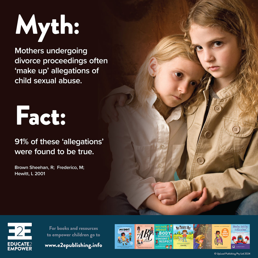 Myth: Mothers undergoing divorce proceedings often 'make up' allegations of child sexual abuse.