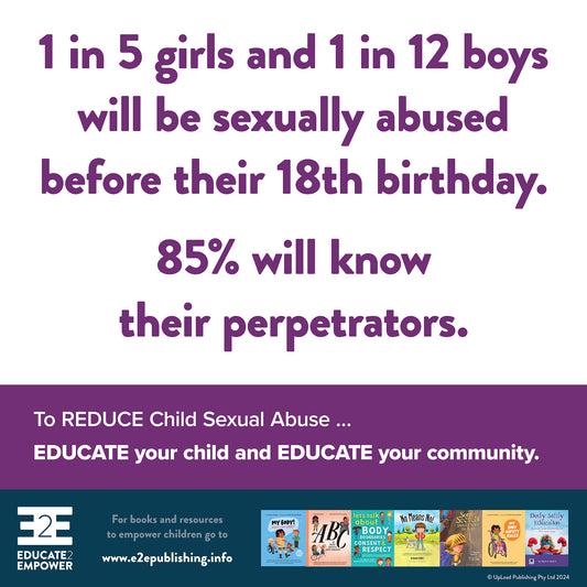 1 in 5 girls and 1 in 12 boys will be sexually abused.