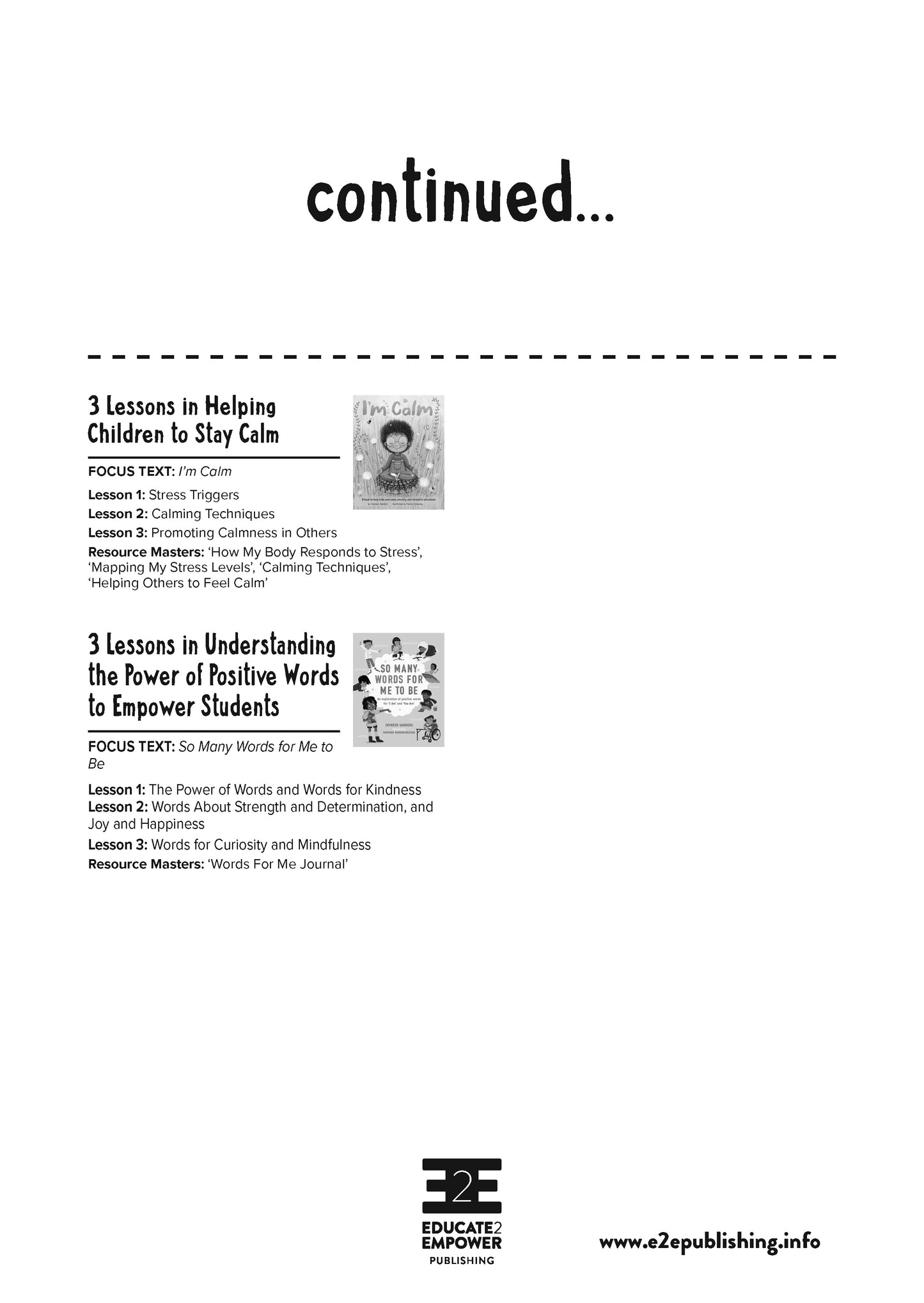 Lesson Plans for Value BUNDLES: Building Confidence