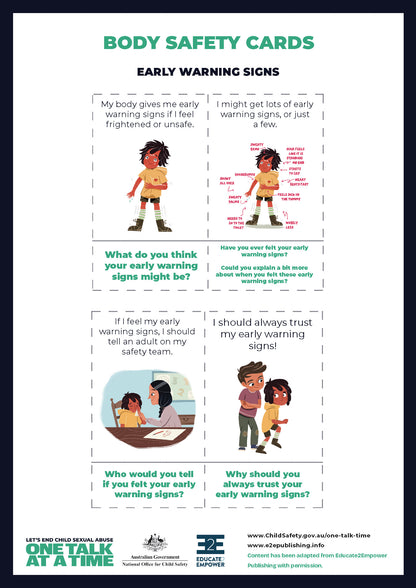 One Talk at A Time - Body Safety Cards