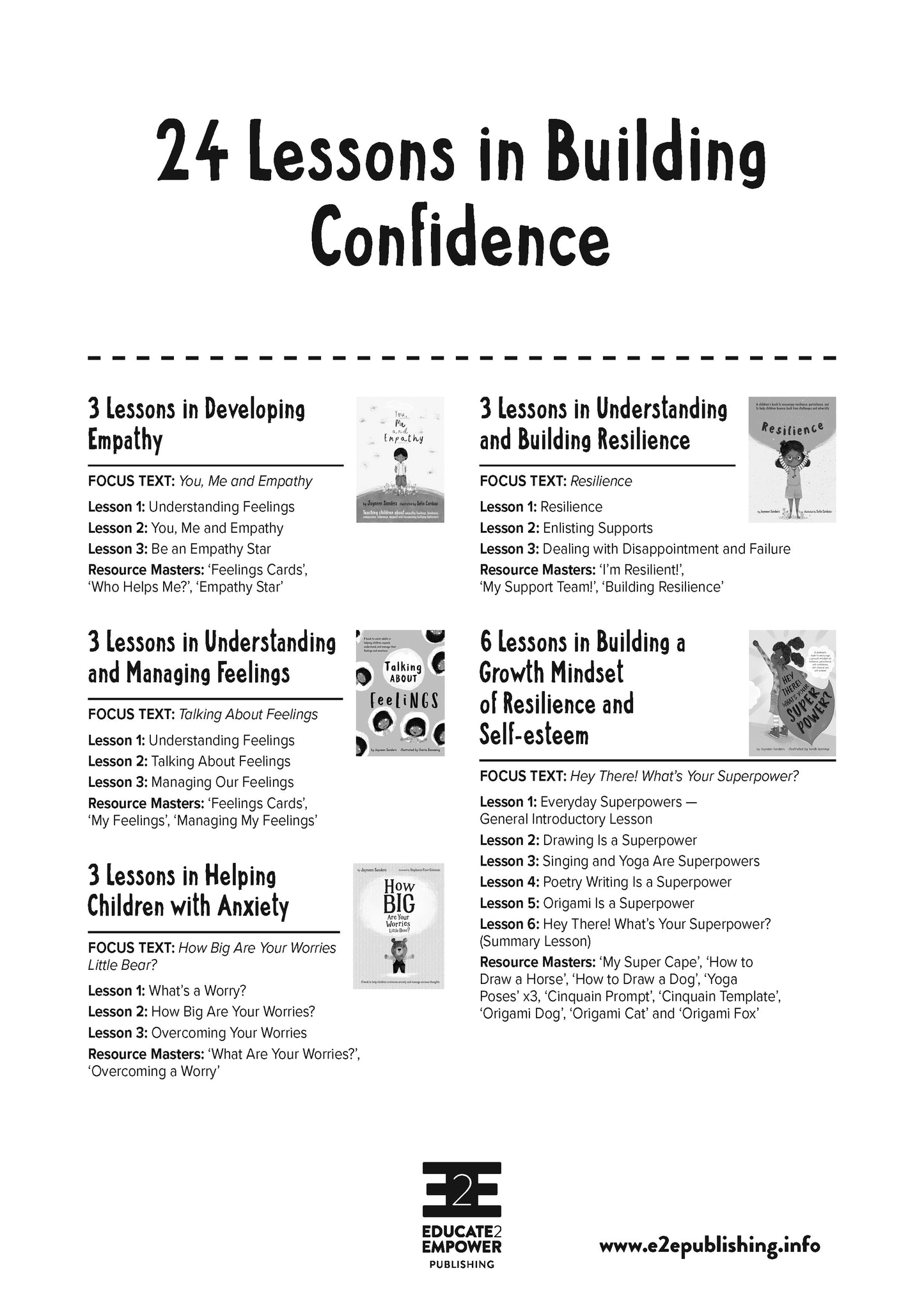 Lesson Plans for Value BUNDLES: Building Confidence