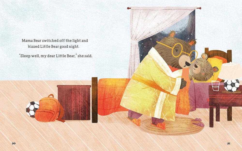 A page from the book 'How Big Are Your Worries Little Bear?' by Jayneen Sanders