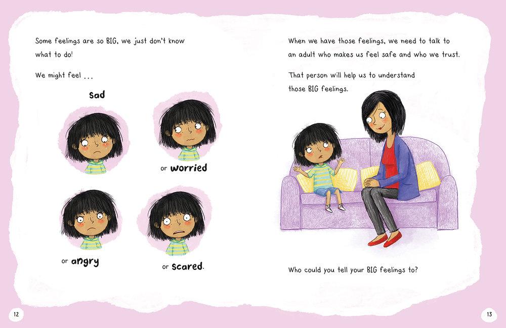 A page from the book 'Talking About Feelings' by Jayneen Sanders