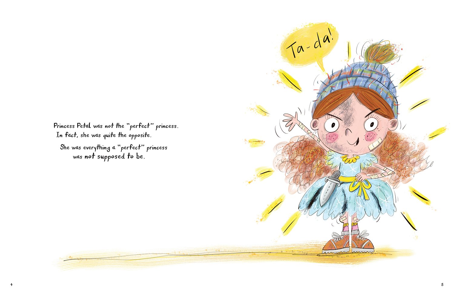 A page from the book 'The Not-So-Perfect Princess and the Not-So-Dreadful Dragon' by Jayneen Sanders