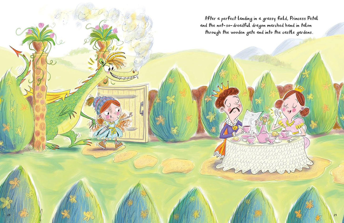 A page from the book 'The Not-So-Perfect Princess and the Not-So-Dreadful Dragon' by Jayneen Sanders