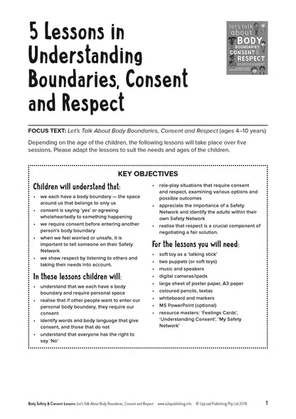 Lesson Plans for Value BUNDLES: Body Safety & Consent