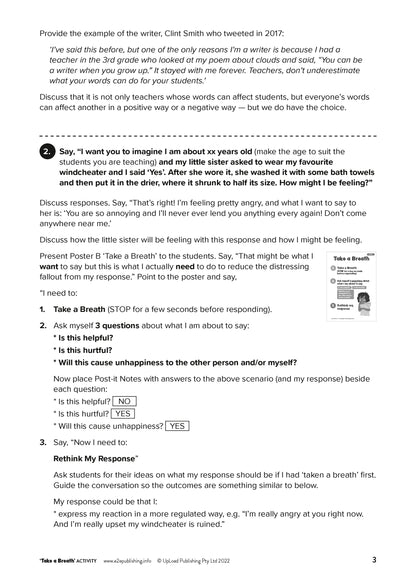 Page three of the activity sheet collection title 'Take A Breath'.