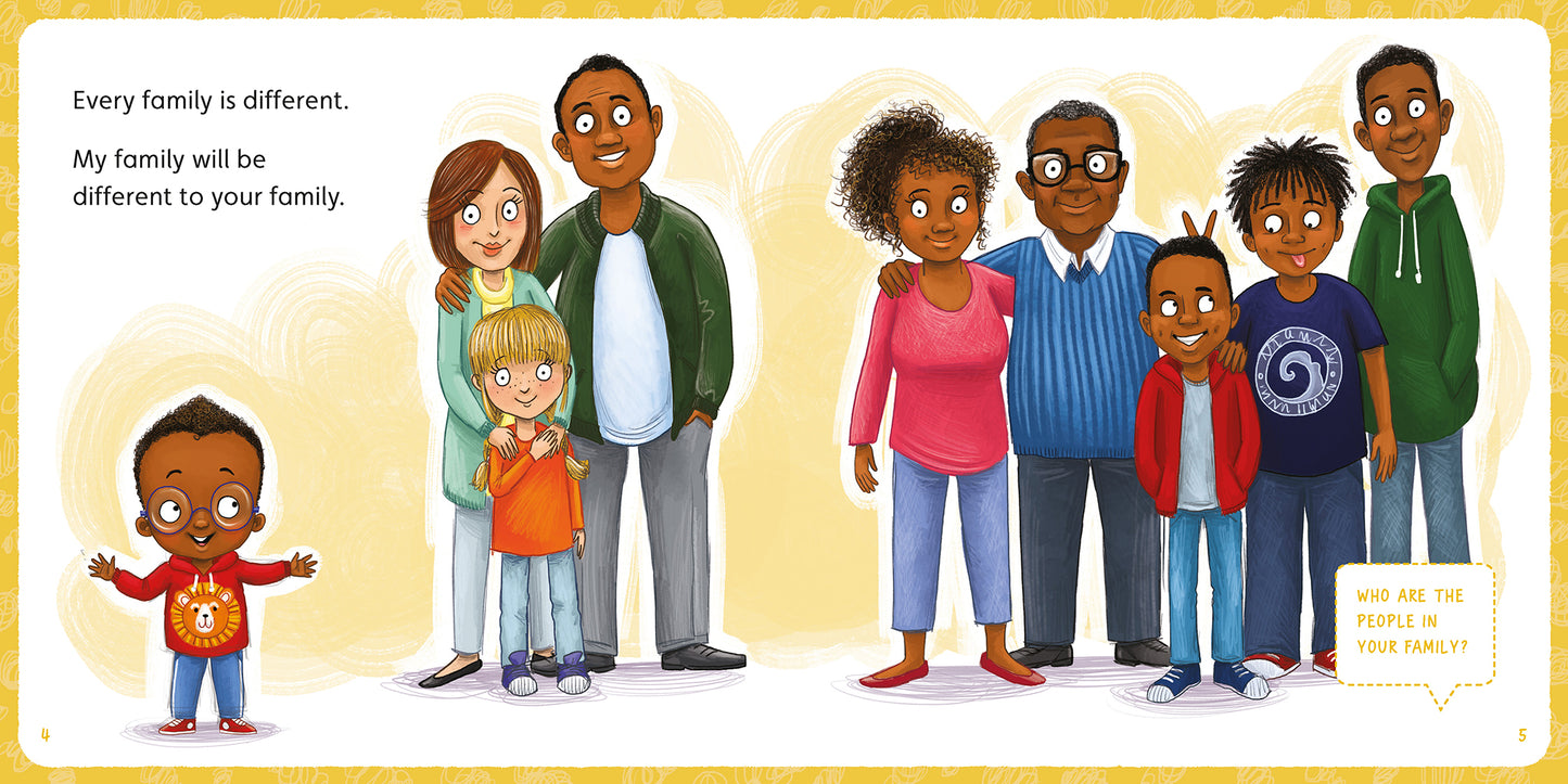 A page from the Little BIG Chats book 'Families' by Jayneen Sanders