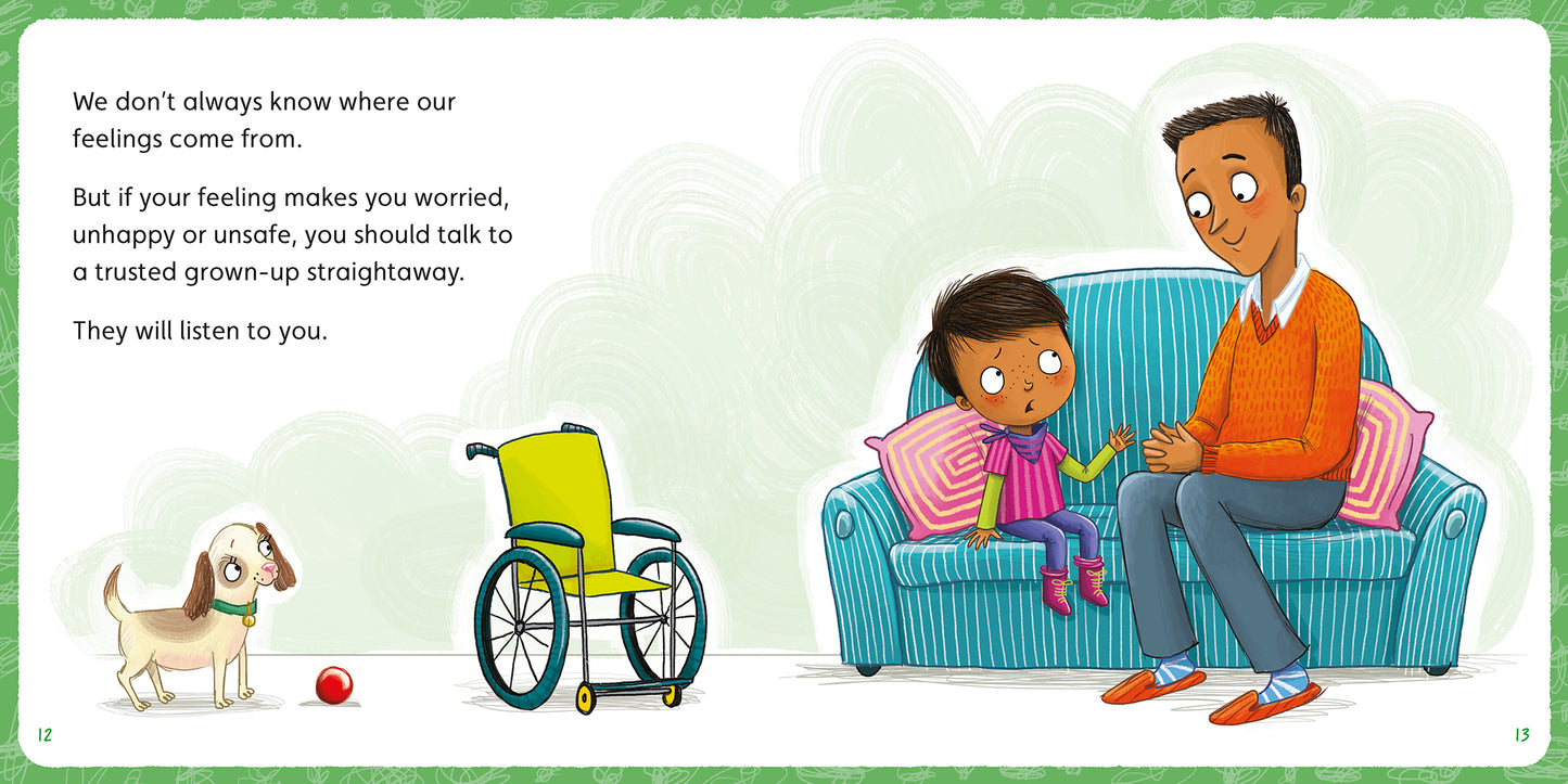 A page from the Little BIG Chats book 'Feelings' by Jayneen Sanders