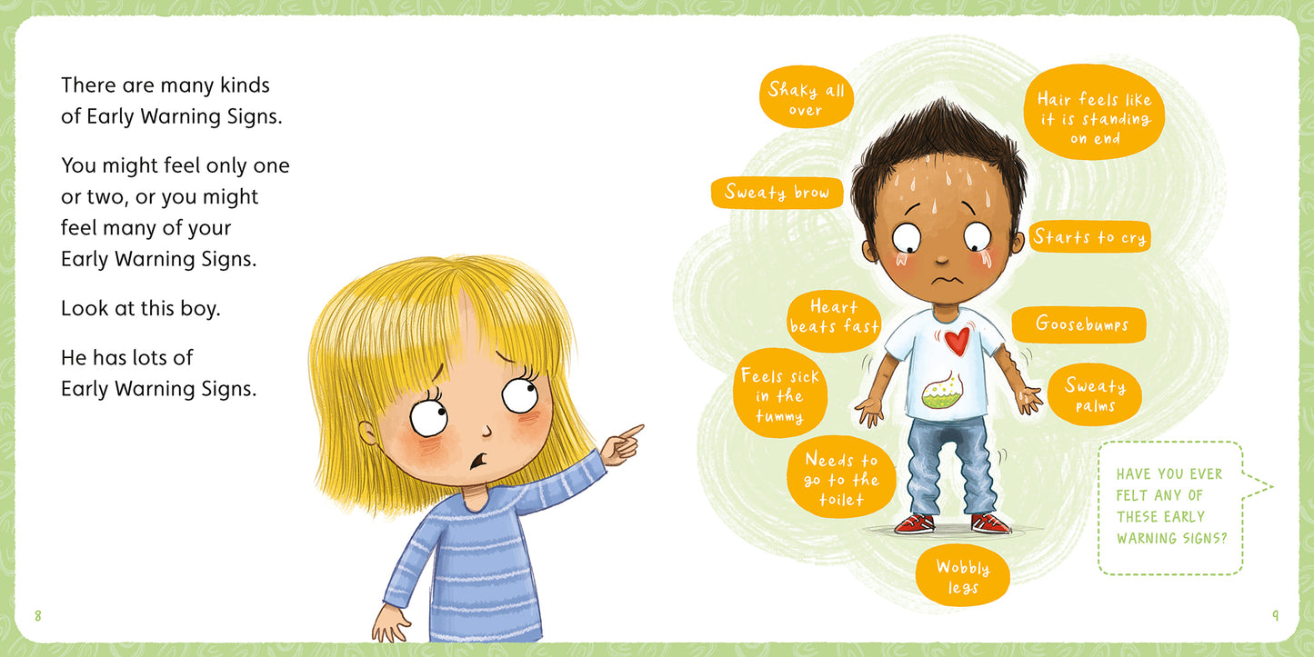 A page from the Little BIG Chats book 'My Early Warning Signs' by Jayneen Sanders