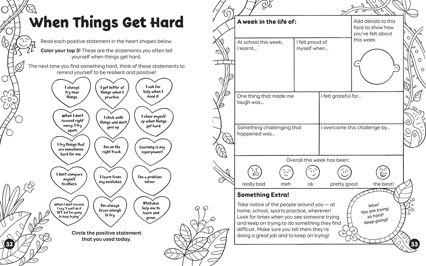 A page from the book 'My Mindfulness & Well-Being Journal'