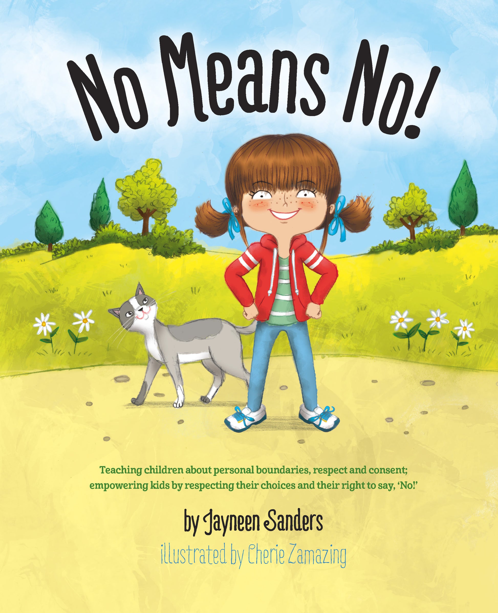 The cover of the book ‘No Means No!’ by Jayneen Sanders.