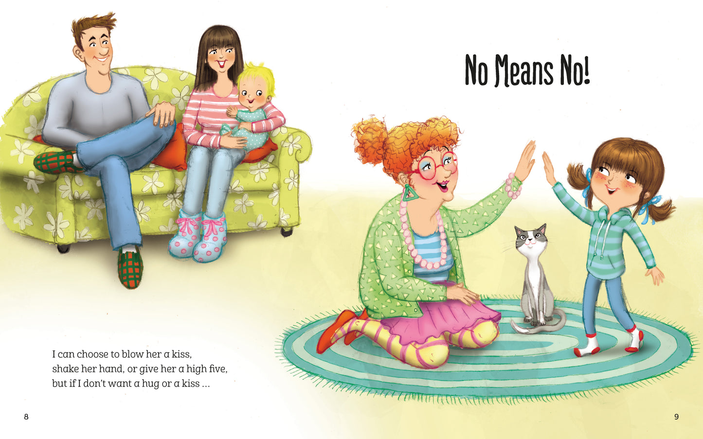 A page from the book 'No Means No!' by Jayneen Sanders