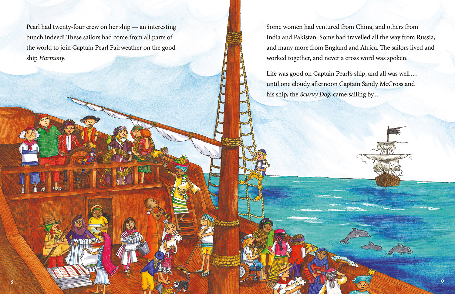 A page from the book 'Pearl Fairweather Pirate Captain' by Jayneen Sanders