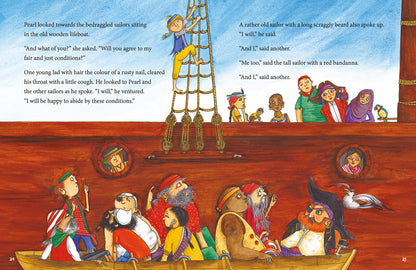 A page from the book 'Pearl Fairweather Pirate Captain' by Jayneen Sanders